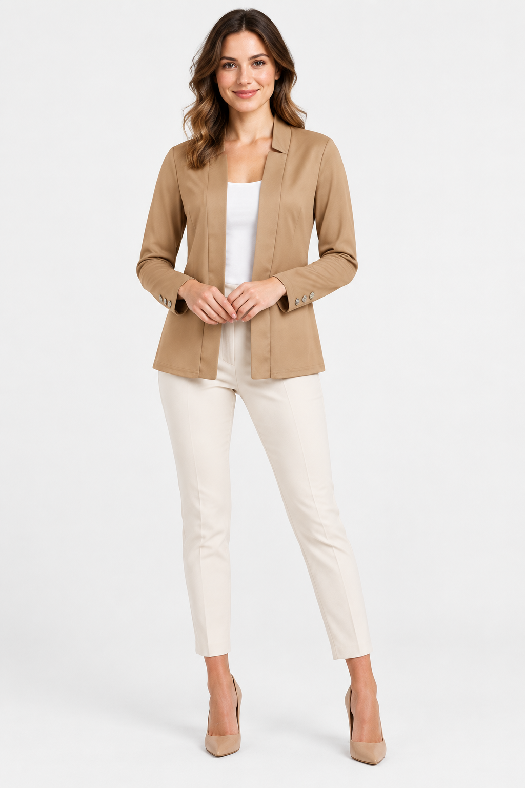 Eluneth | Blazer Femme Décontracté à Manches Longues