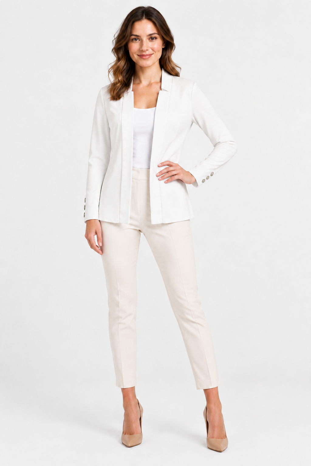 Eluneth | Blazer Femme Décontracté à Manches Longues