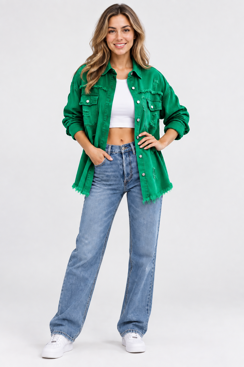 Eluneth | Blazer Femme Grande Taille en Jean