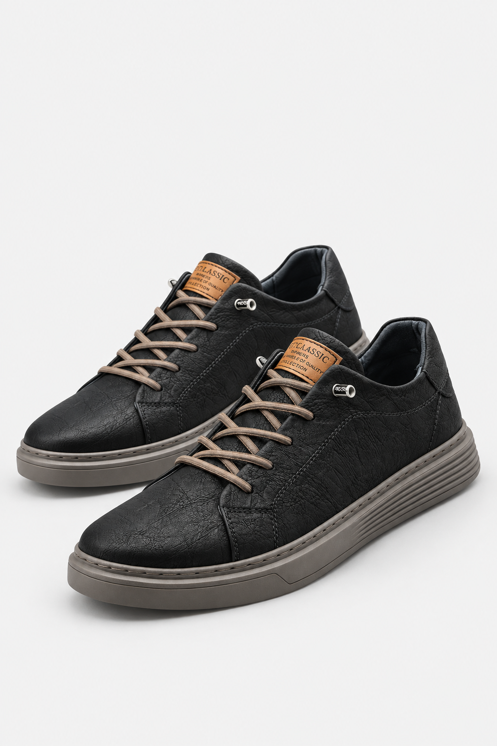 Eluneth | Baskets Homme Décontractées en Cuir