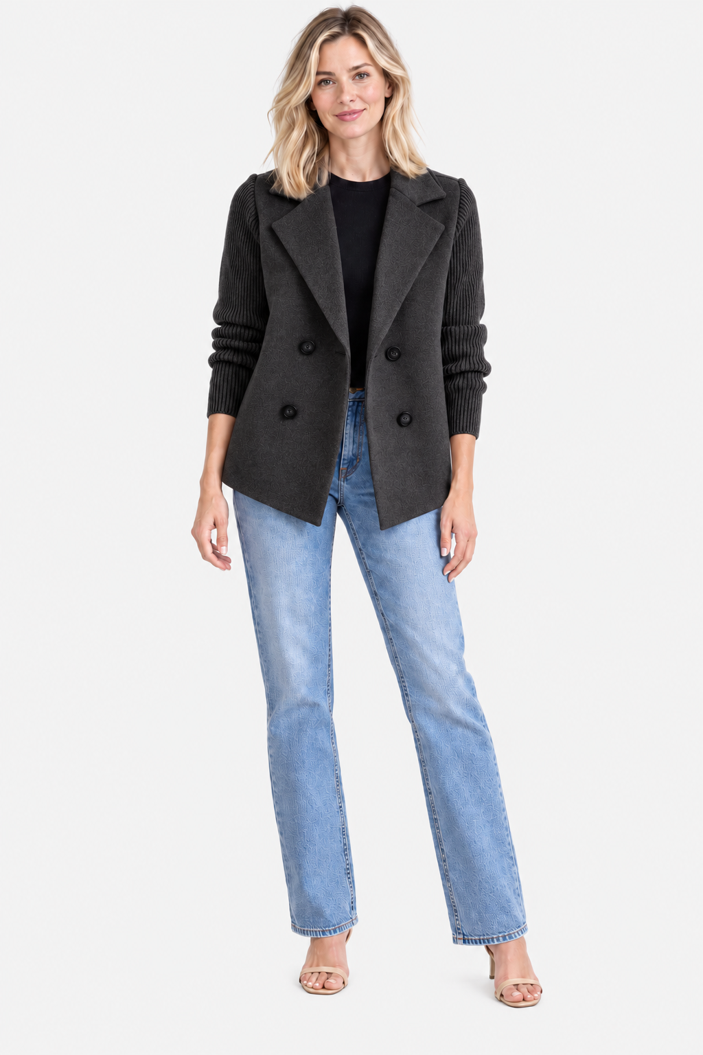 Eluneth | Blazer Décontracté Femme en Maille