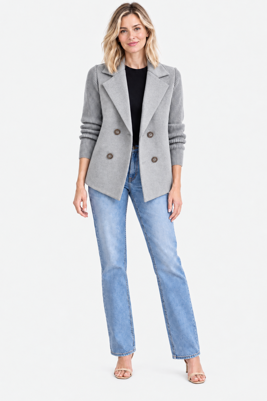 Eluneth | Blazer Décontracté Femme en Maille