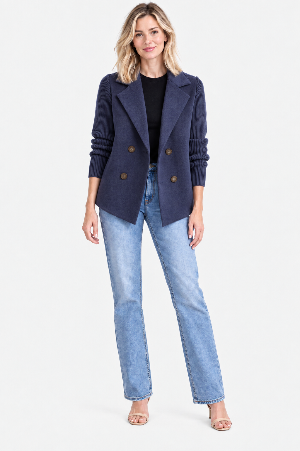 Eluneth | Blazer Décontracté Femme en Maille