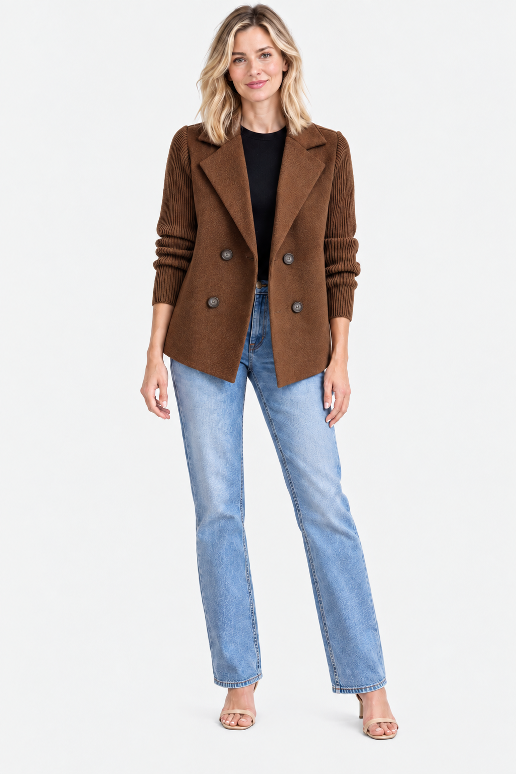 Eluneth | Blazer Décontracté Femme en Maille