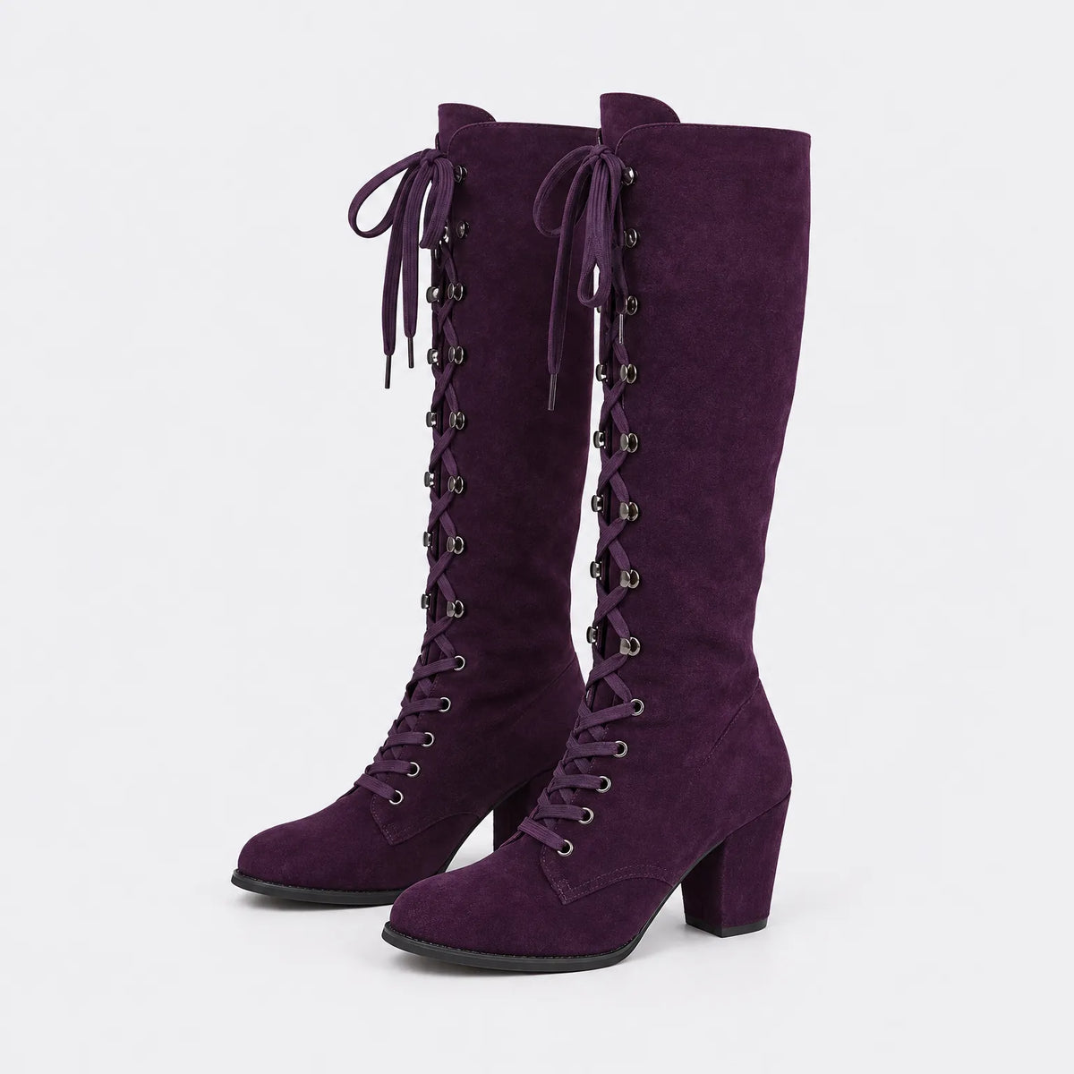 Eluneth | Bottes Hautes À Talons Épais