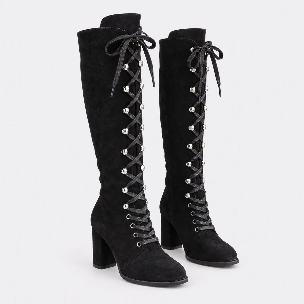 Eluneth | Bottes Hautes À Talons Épais