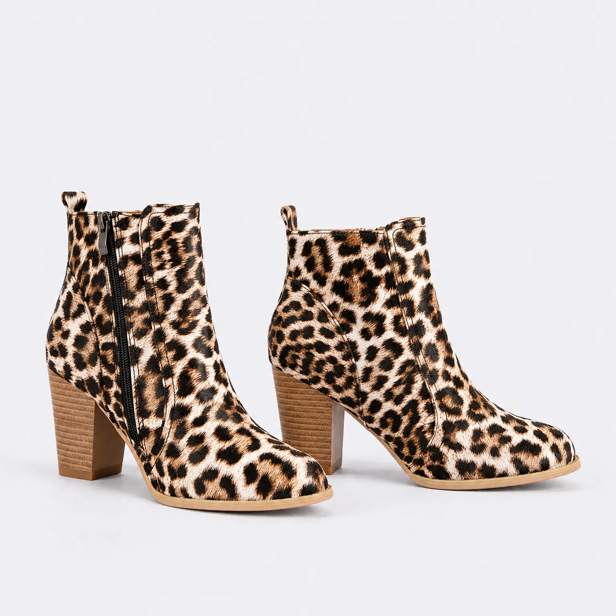 Eluneth | Bottines À Talon Carré Épais