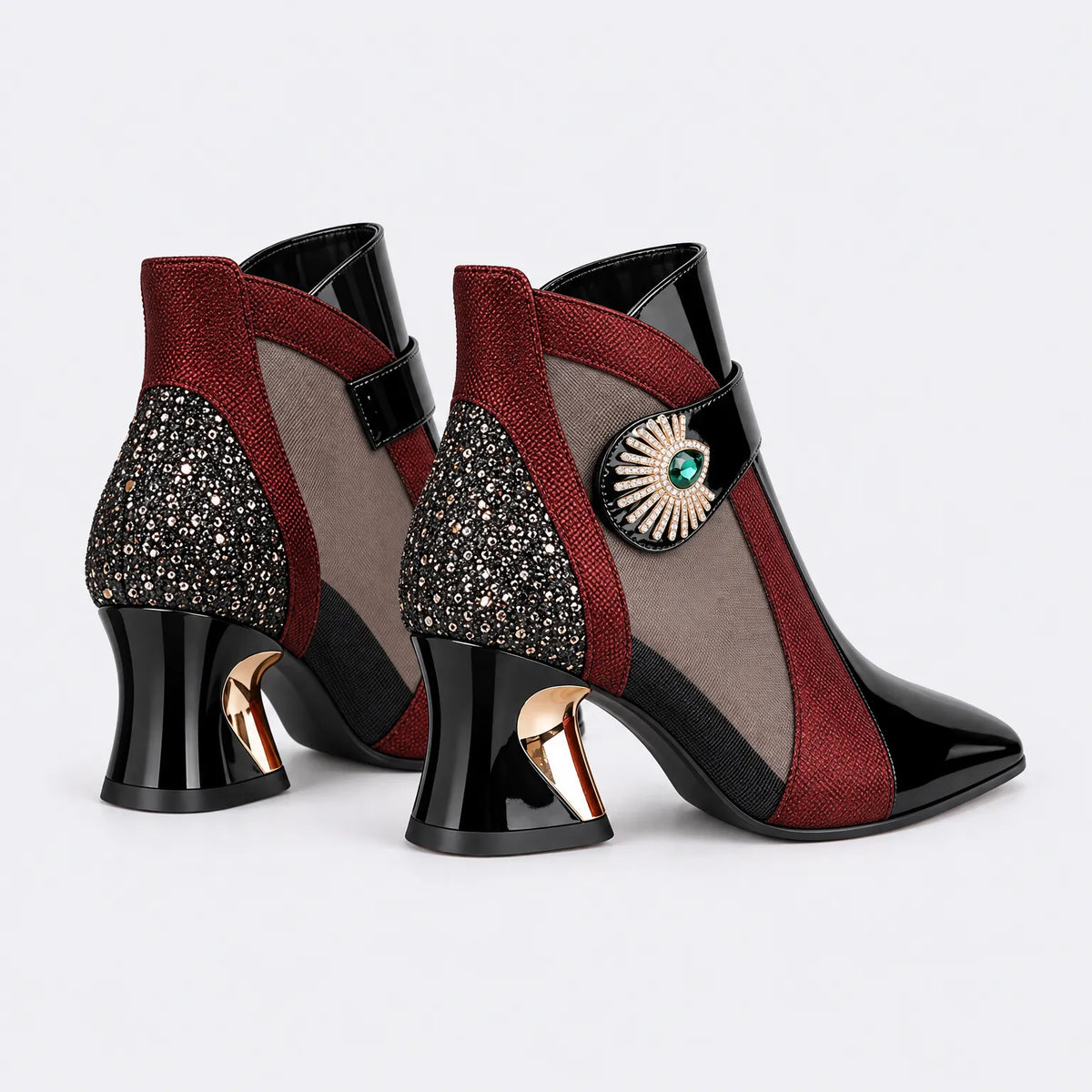 Eluneth | Pointed-Toe Summer Ankle Boots