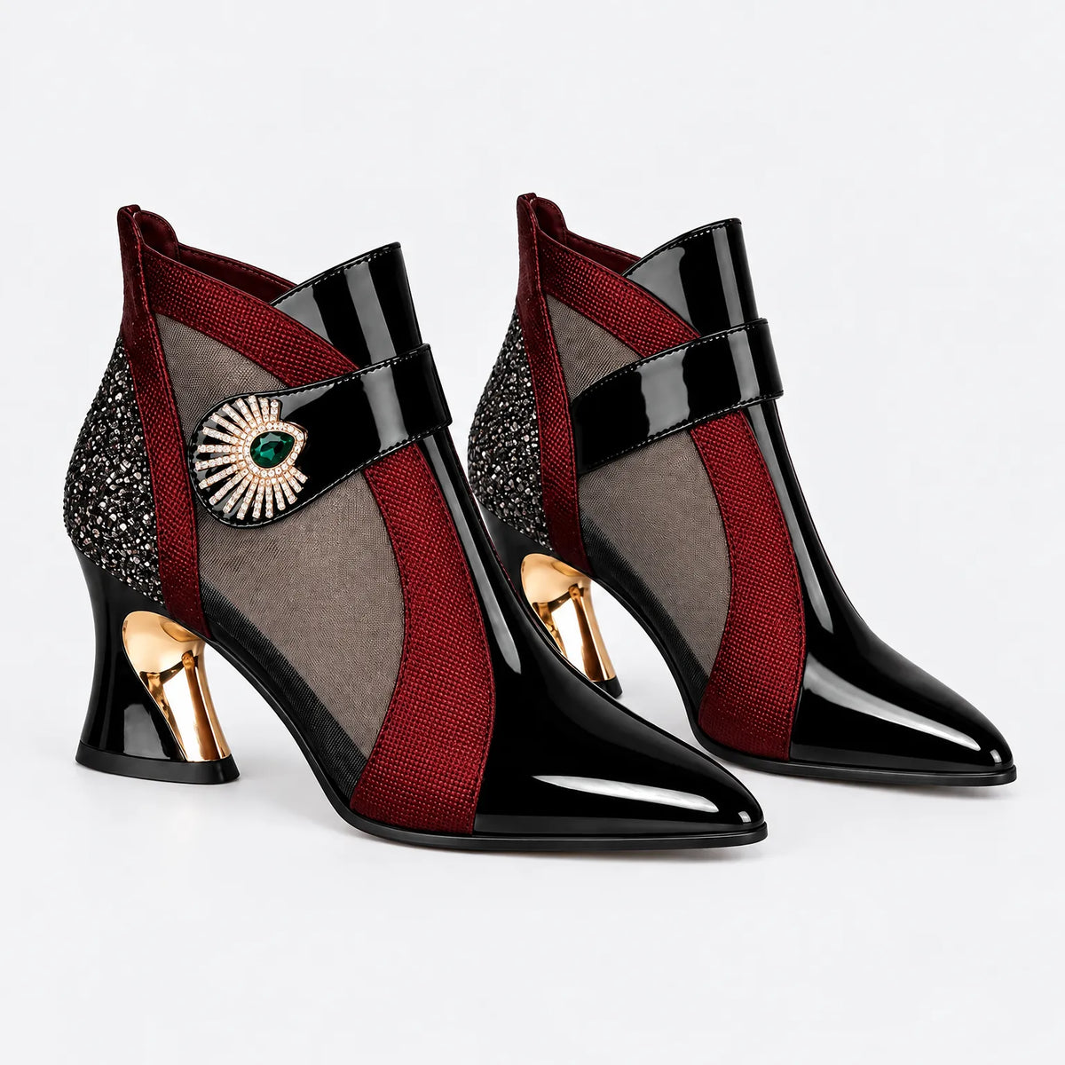 Eluneth | Pointed-Toe Summer Ankle Boots