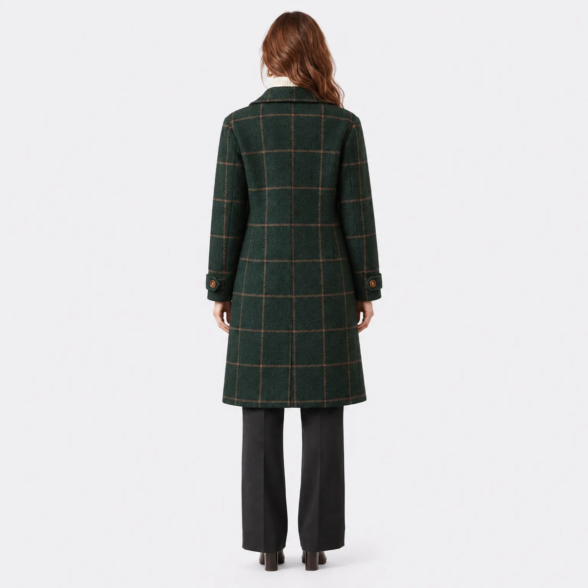 Eluneth | Manteau Femme Droit À Carreaux