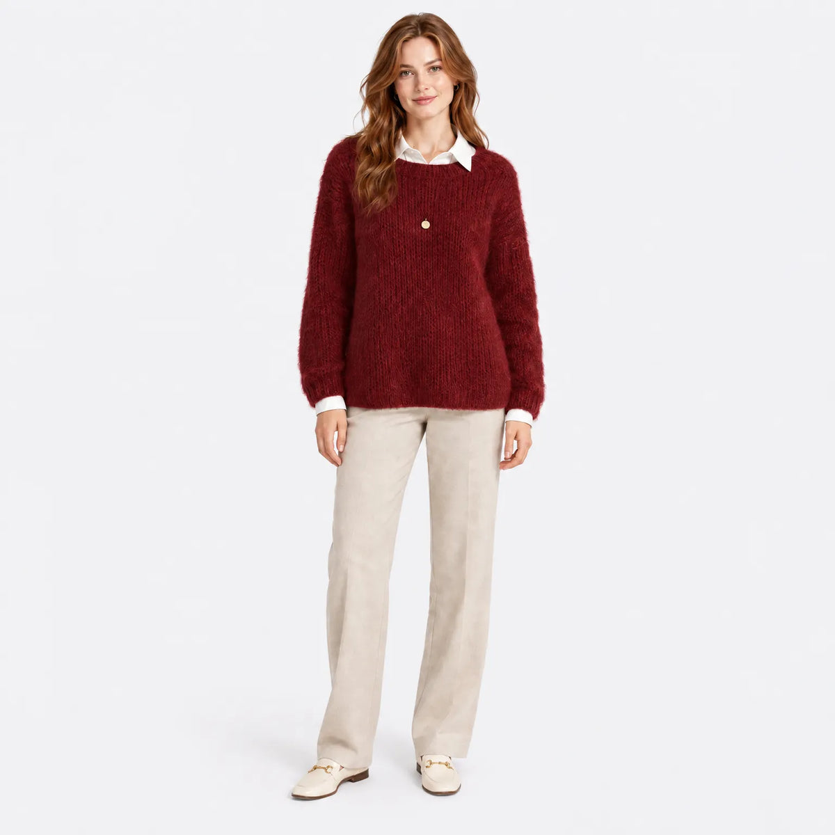Eluneth | Pull Texturé À Manches Longues