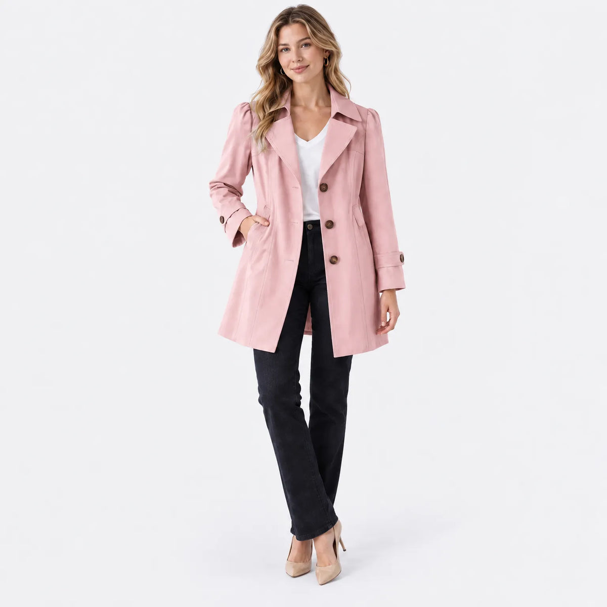 Eluneth | Long Trench Coat for Women