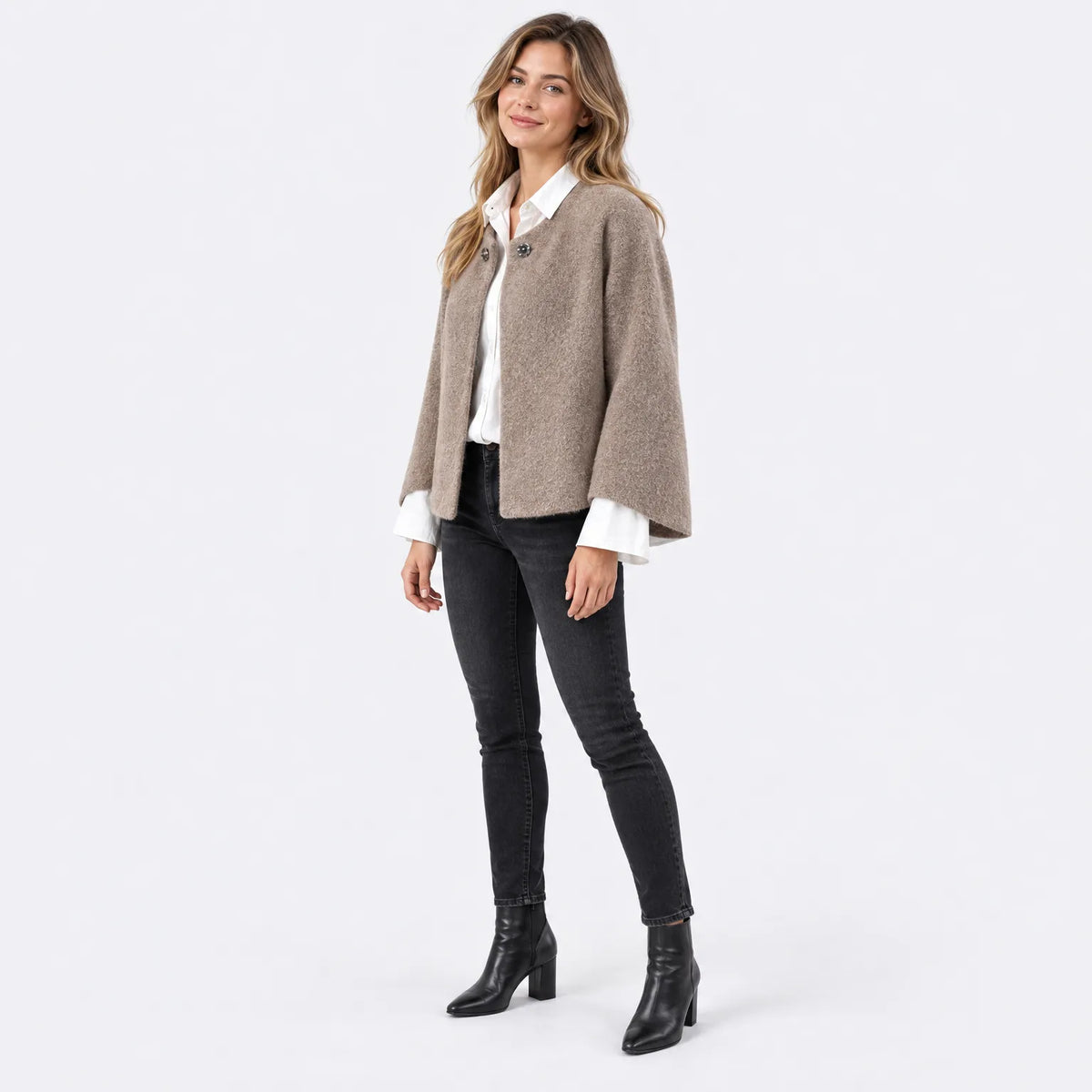 Eluneth | Buttoned Mid-Season Jacket