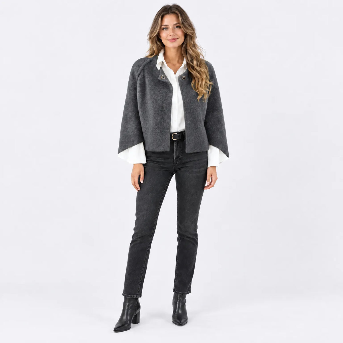 Eluneth | Buttoned Mid-Season Jacket