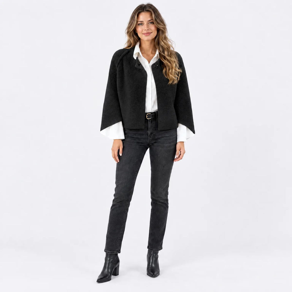 Eluneth | Buttoned Mid-Season Jacket