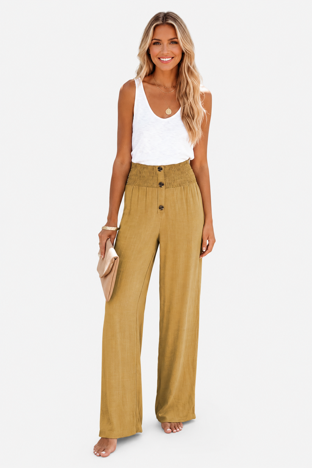 Eluneth | Pantalon large en lin Amara pour femme