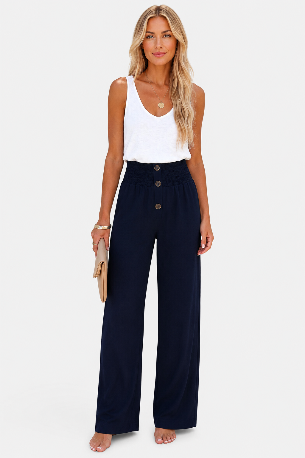 Eluneth | Pantalon large en lin Amara pour femme