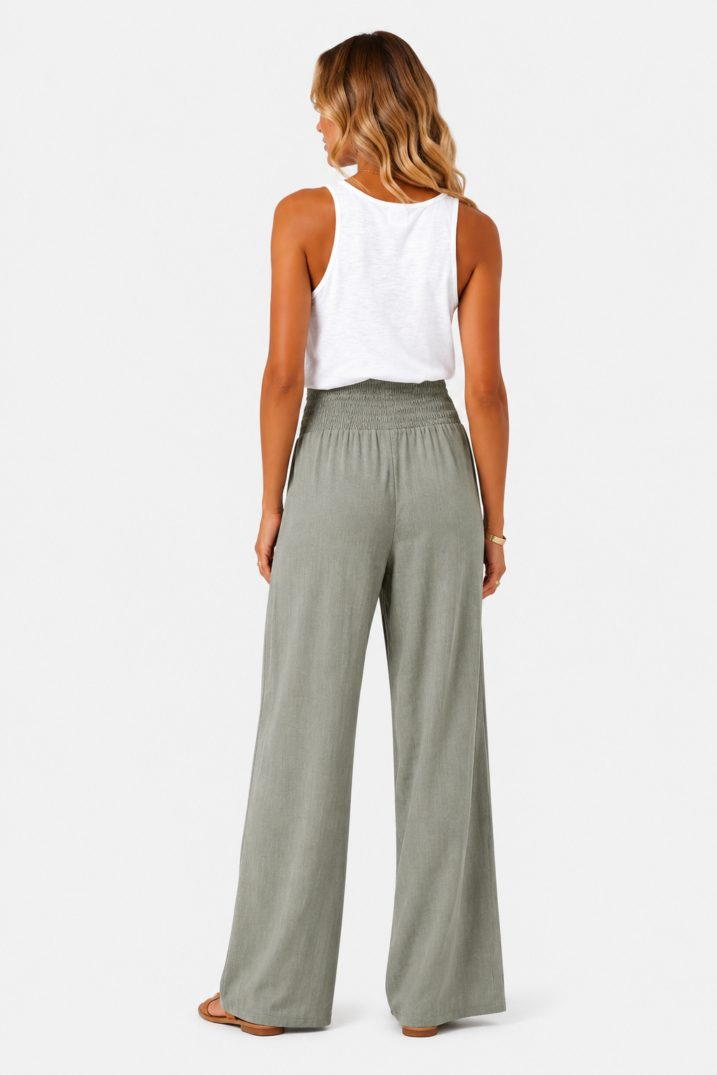 Eluneth | Pantalon large en lin Amara pour femme