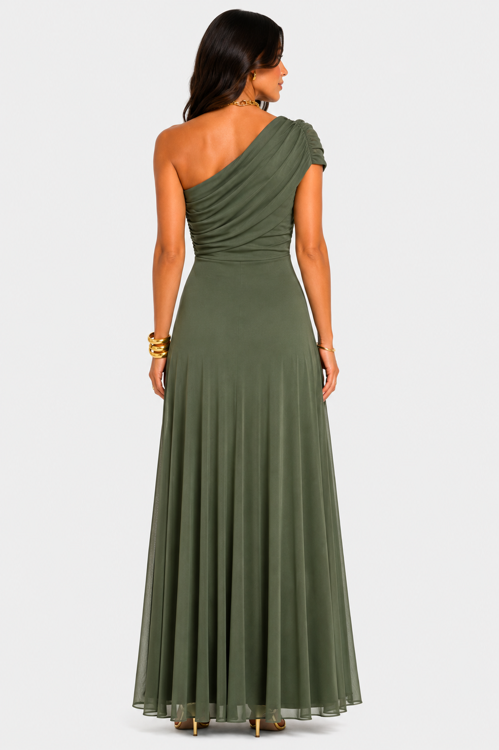 Eluneth | Robe Femme Longue Plissée Asymétrique Été