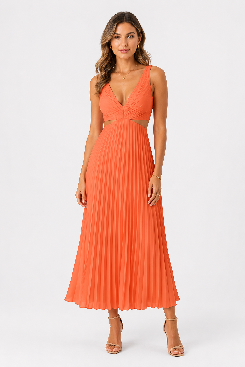 Eluneth | Robe Maxi Plissée Amélie pour Femme