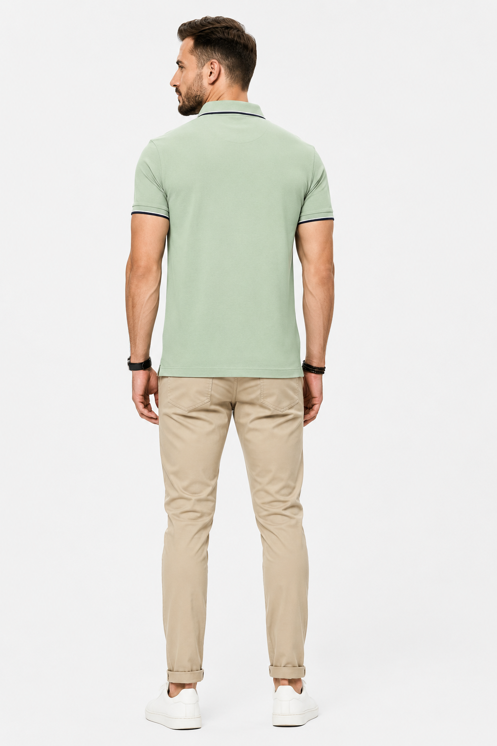 Eluneth | Polo Homme avec Finitions Contrastées et Coupe Regular
