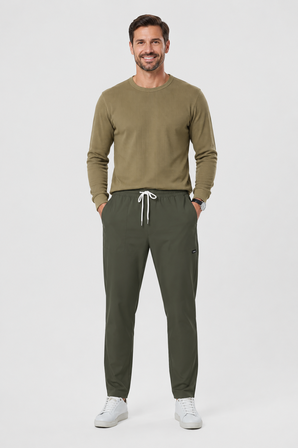 Eluneth | Pantalon décontracté léger pour homme avec cordon de serrage