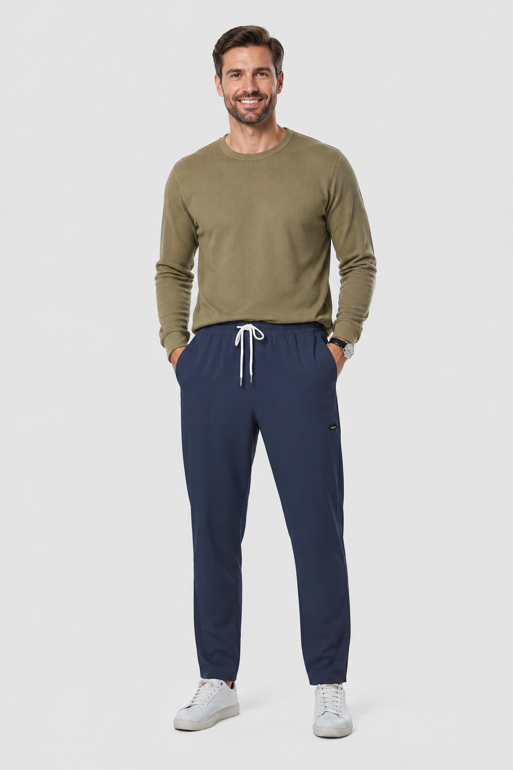 Eluneth | Pantalon décontracté léger pour homme avec cordon de serrage