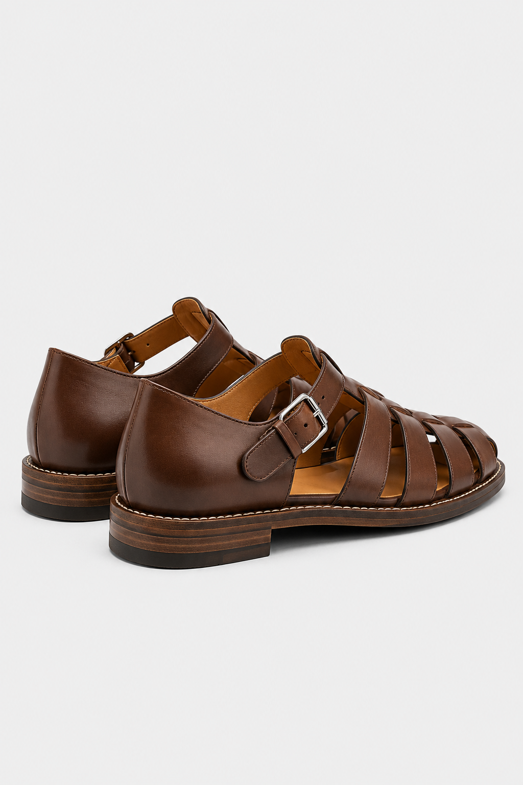 Eluneth | Sandales d’Été en Cuir pour Homme