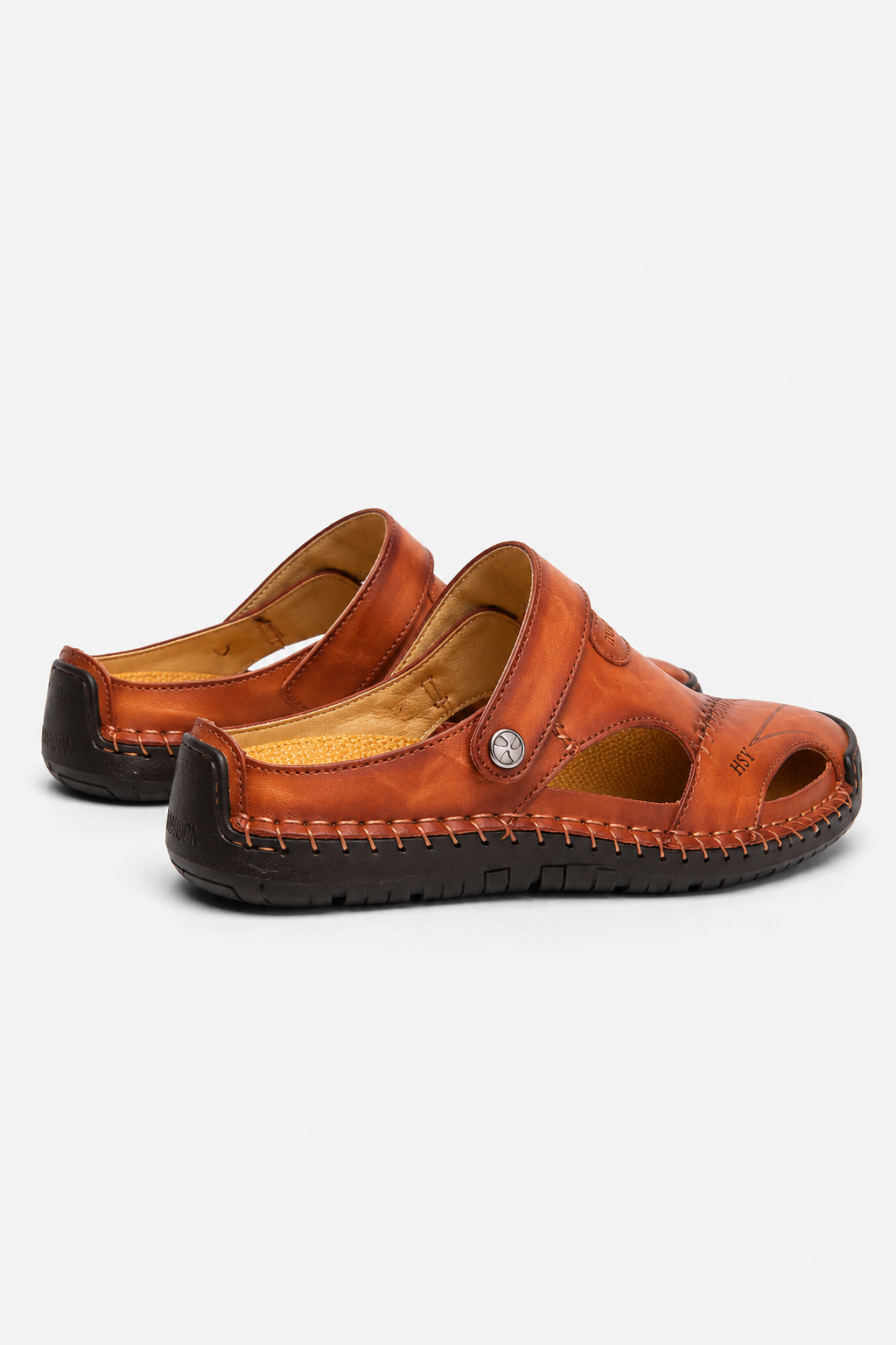 Eluneth | Sandales gladiateur vintage en cuir pour homme