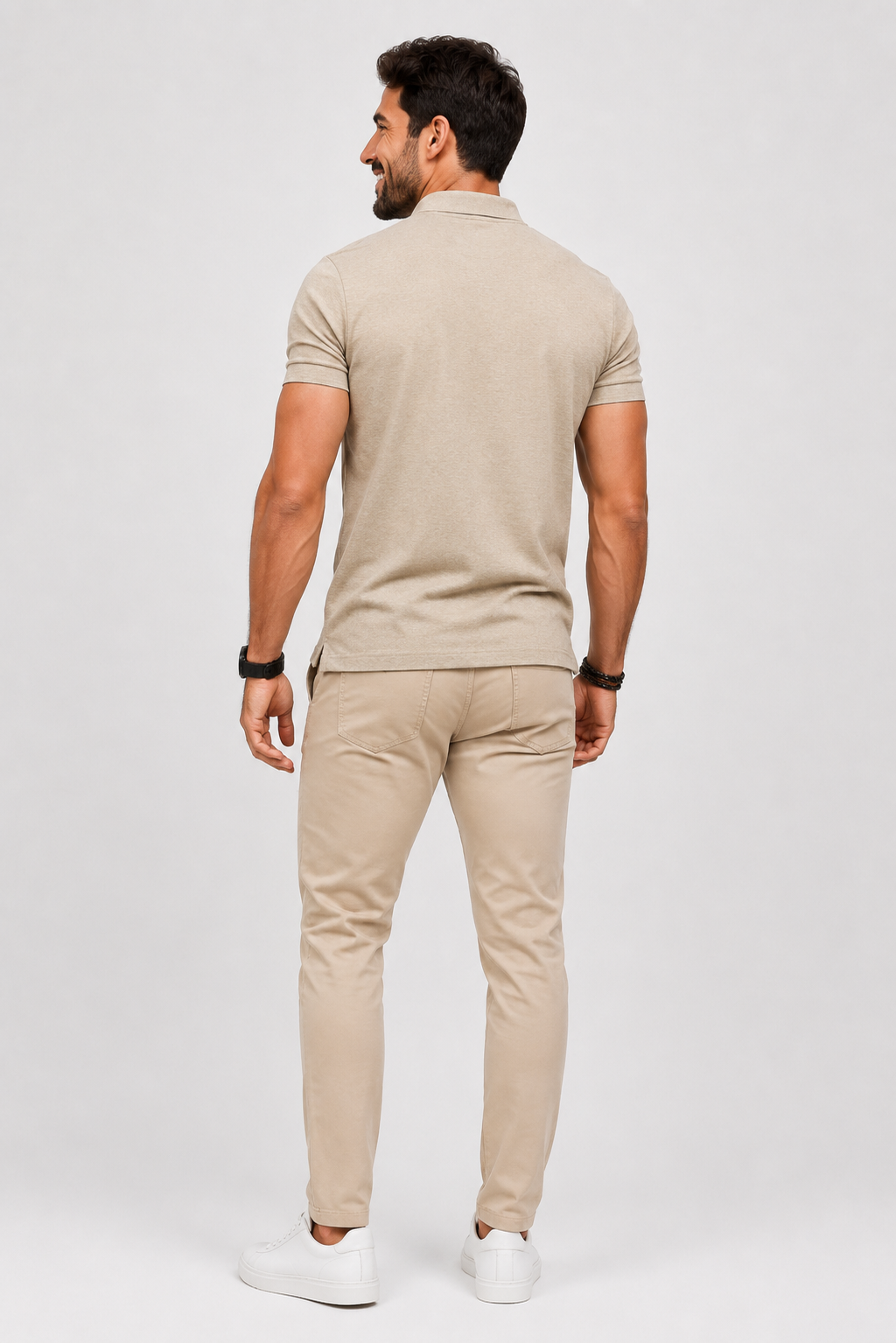 Eluneth | Polo homme à col montant & coupe ajustée