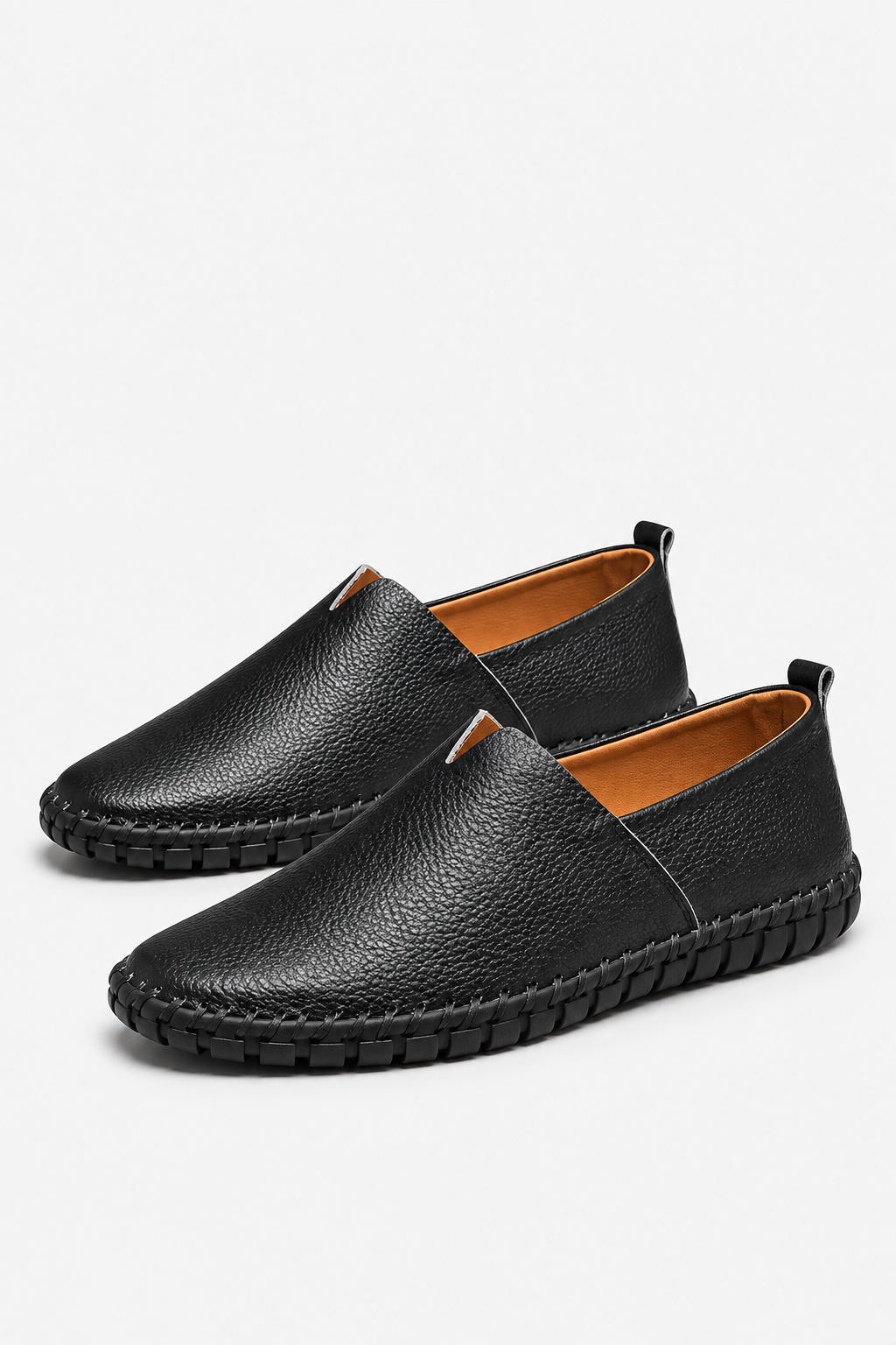 Eluneth | Mocassins Homme en Cuir Style Espadrille