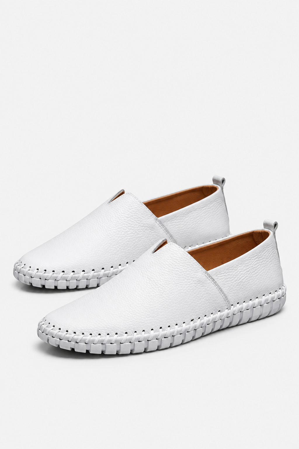 Eluneth | Mocassins Homme en Cuir Style Espadrille
