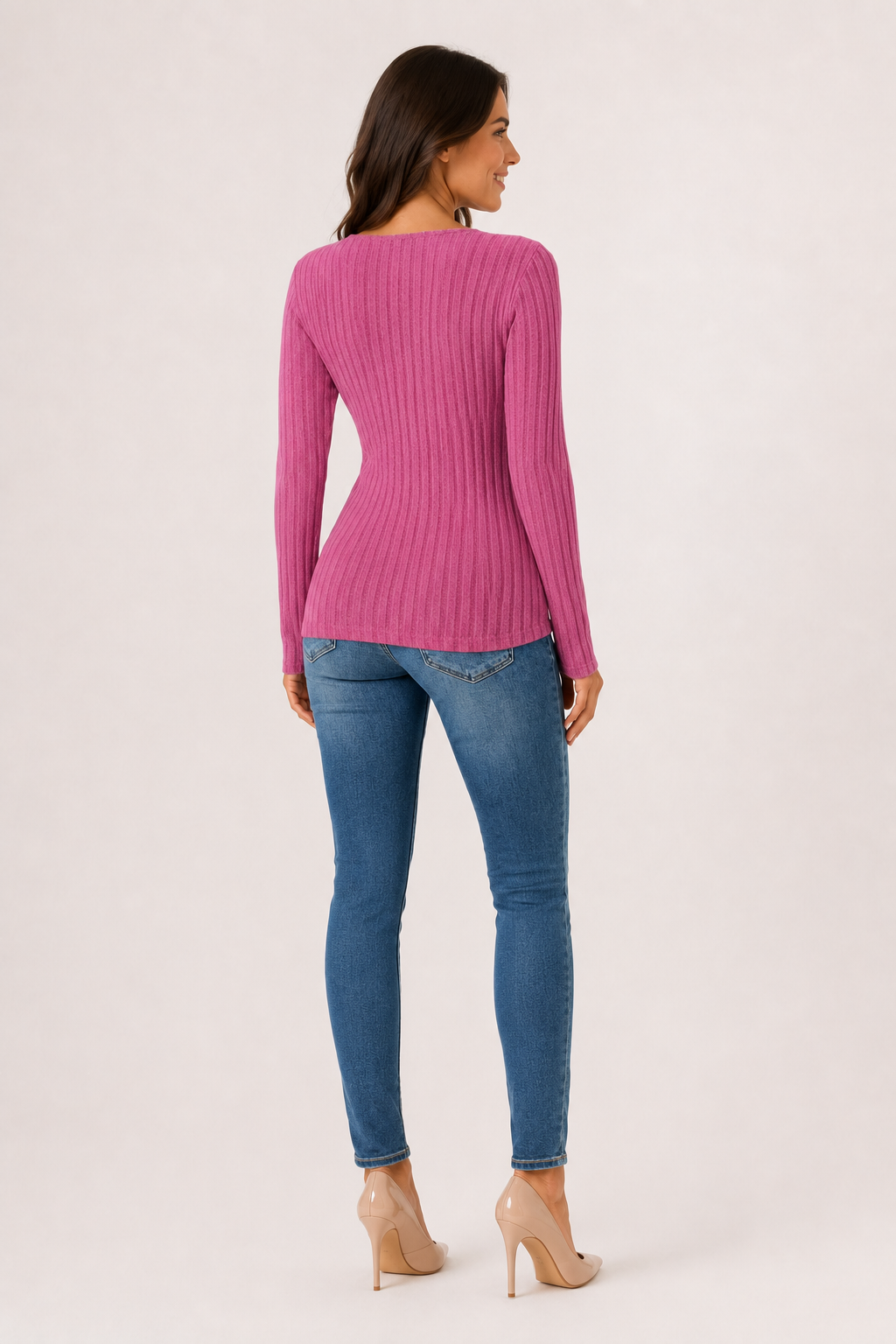 Eluneth | Pull Femme Ajusté à Col V