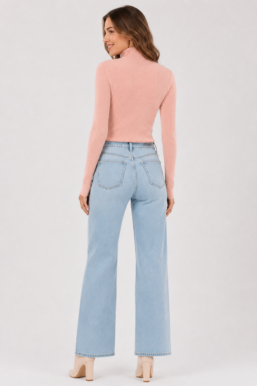 Eluneth | Pull Femme Zippé à Col Montant en Maille