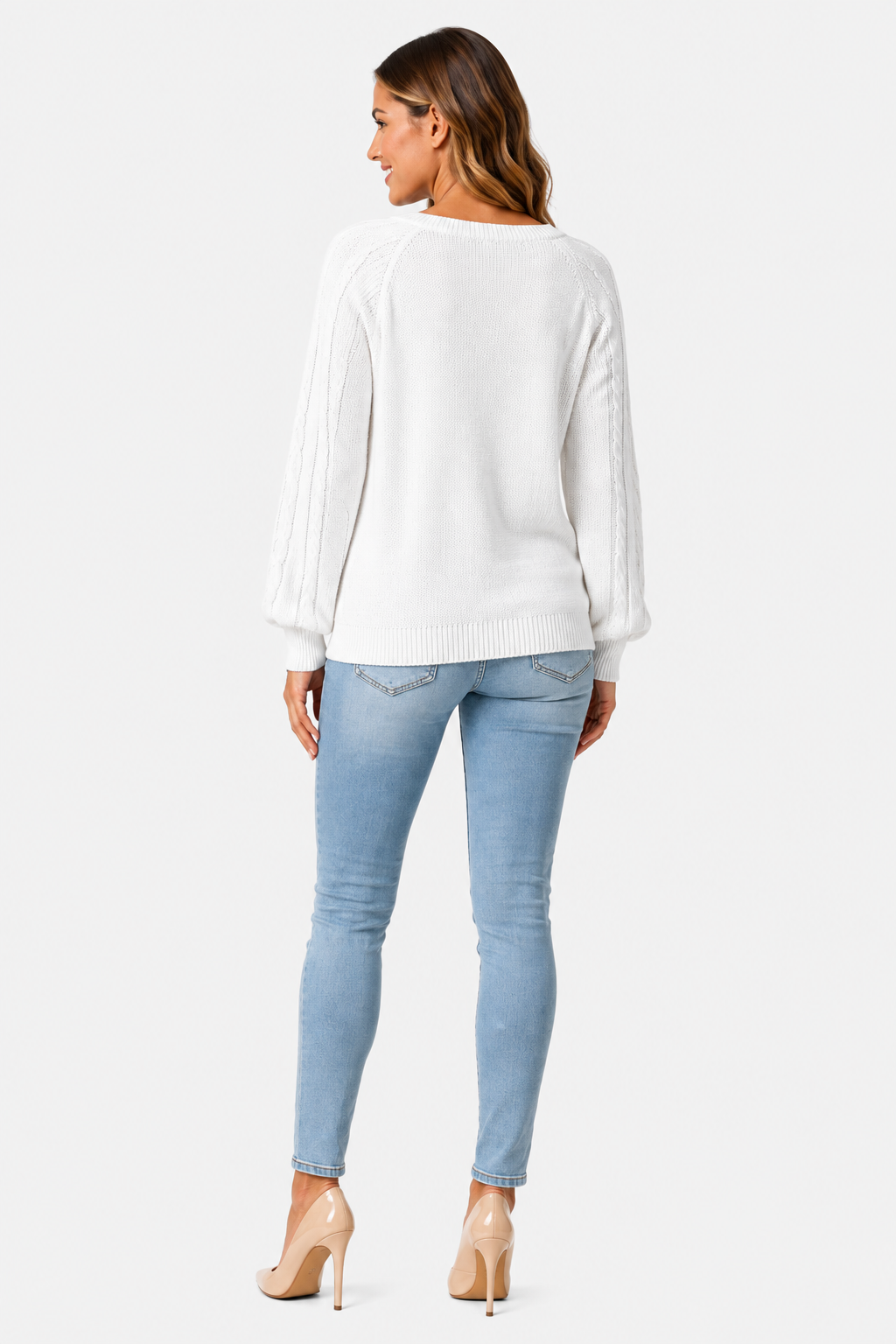 Eluneth | Pull Femme en Maille Torsadée à Col Carré