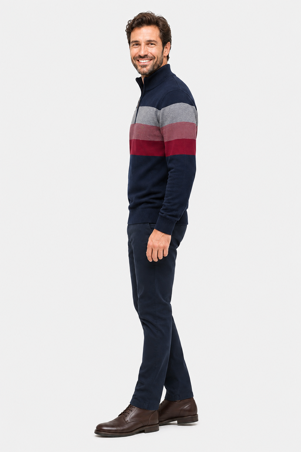 Eluneth | Pull épais en maille à col montant pour Homme