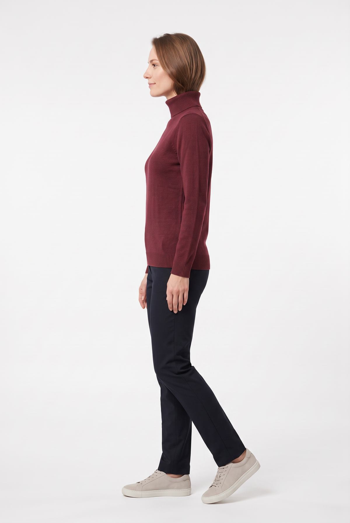 Eluneth | Pull tunique doux à col montant pour femme