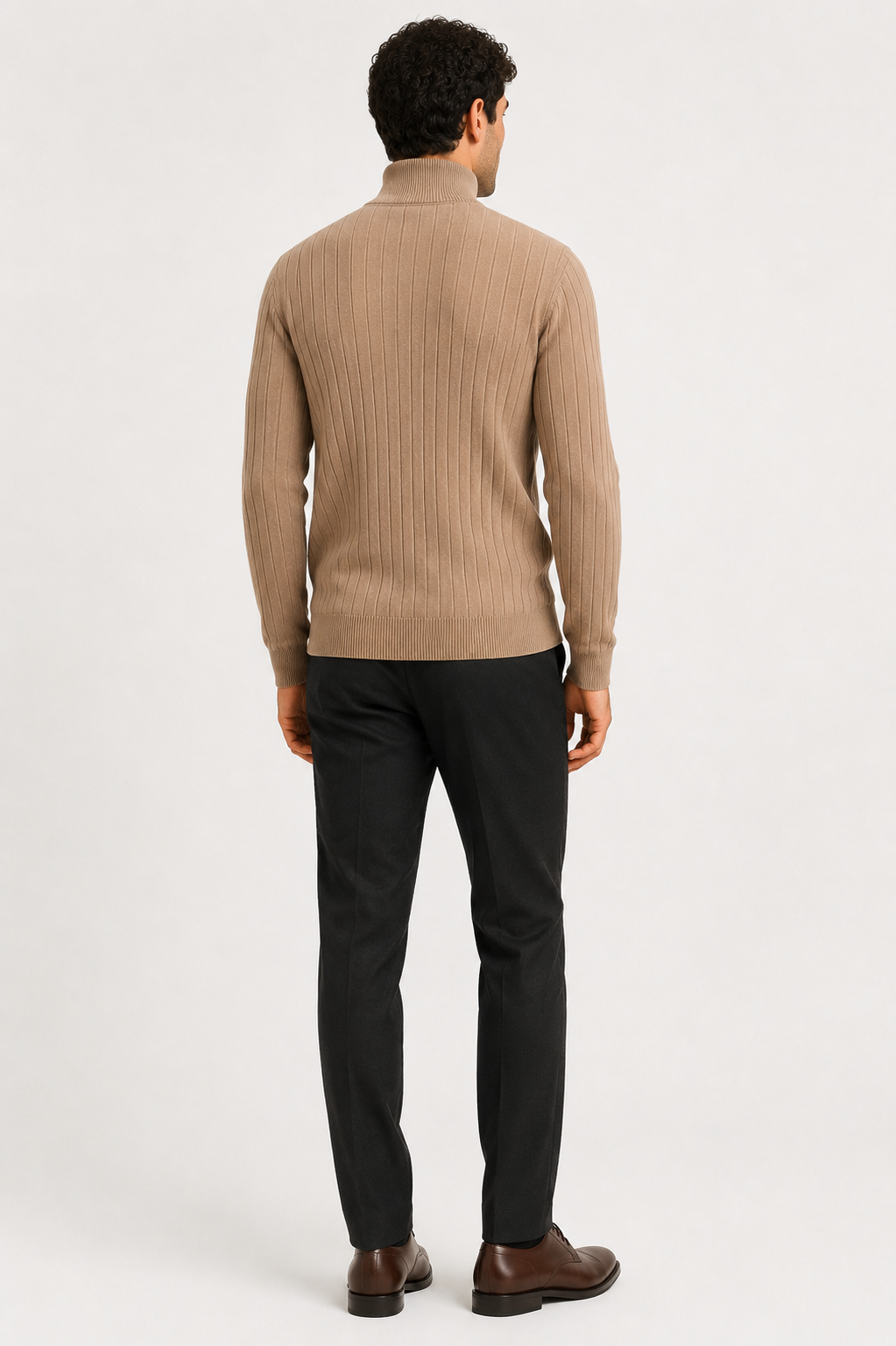 Eluneth | Pull zippé à col montant pour Homme