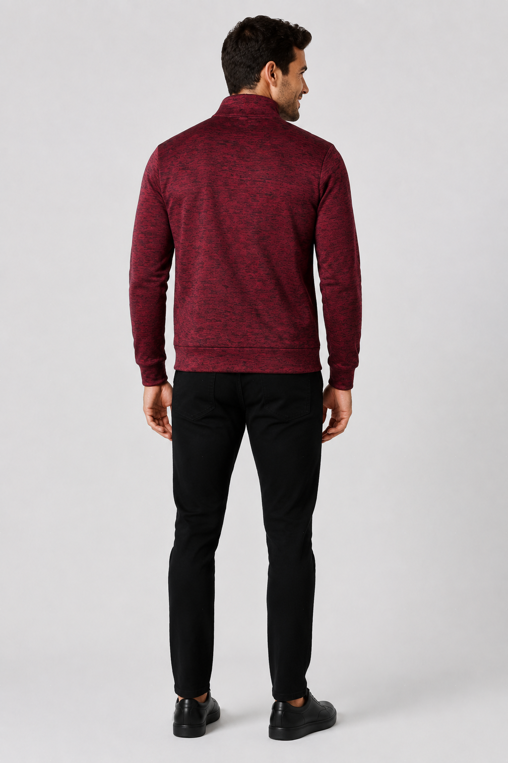 Eluneth | Veste Pull Zippée Homme à Maille Longue
