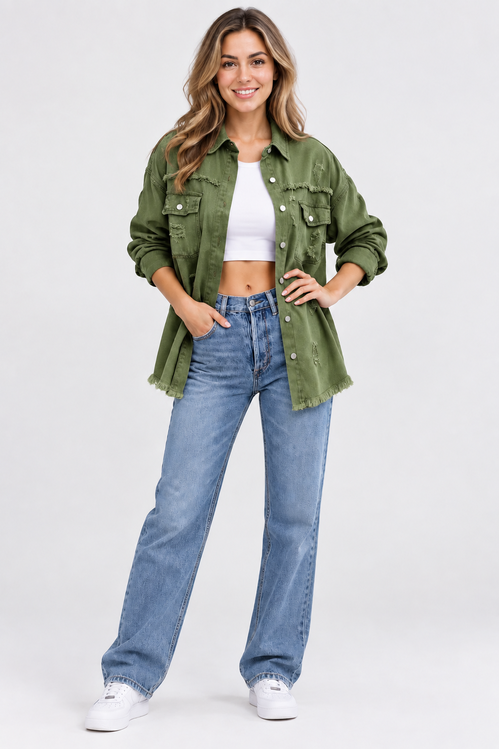 Eluneth | Blazer Femme Grande Taille en Jean