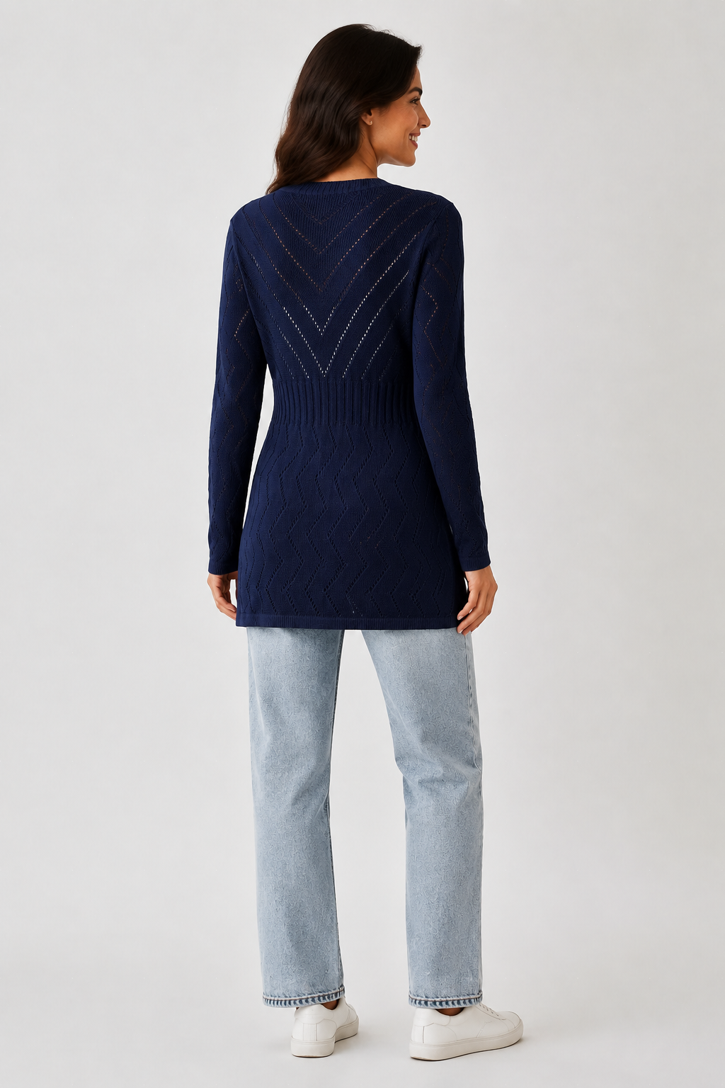 Eluneth | Cardigan Femme Élégant en Maille Texturée