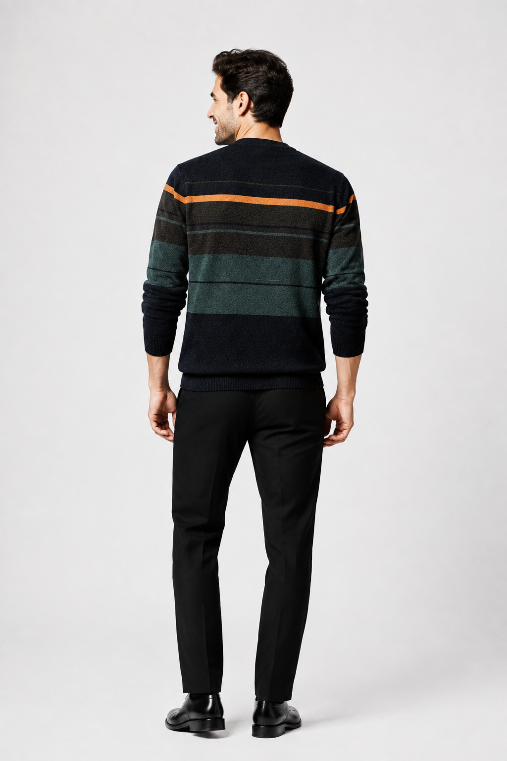 Eluneth | Pull Jacquard Colorblock pour Homme