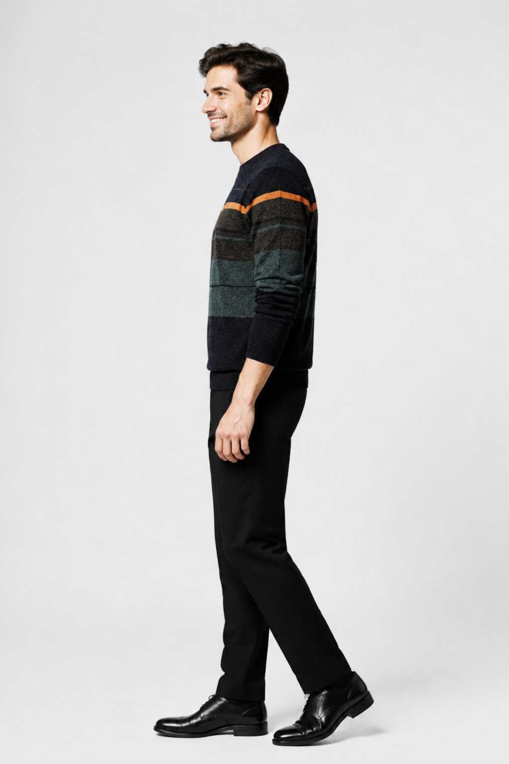 Eluneth | Pull Jacquard Colorblock pour Homme