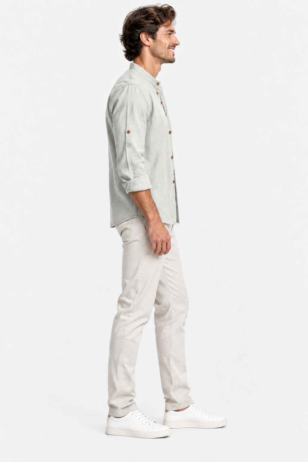 Eluneth | Chemise Homme Décontractée en Coton et Lin