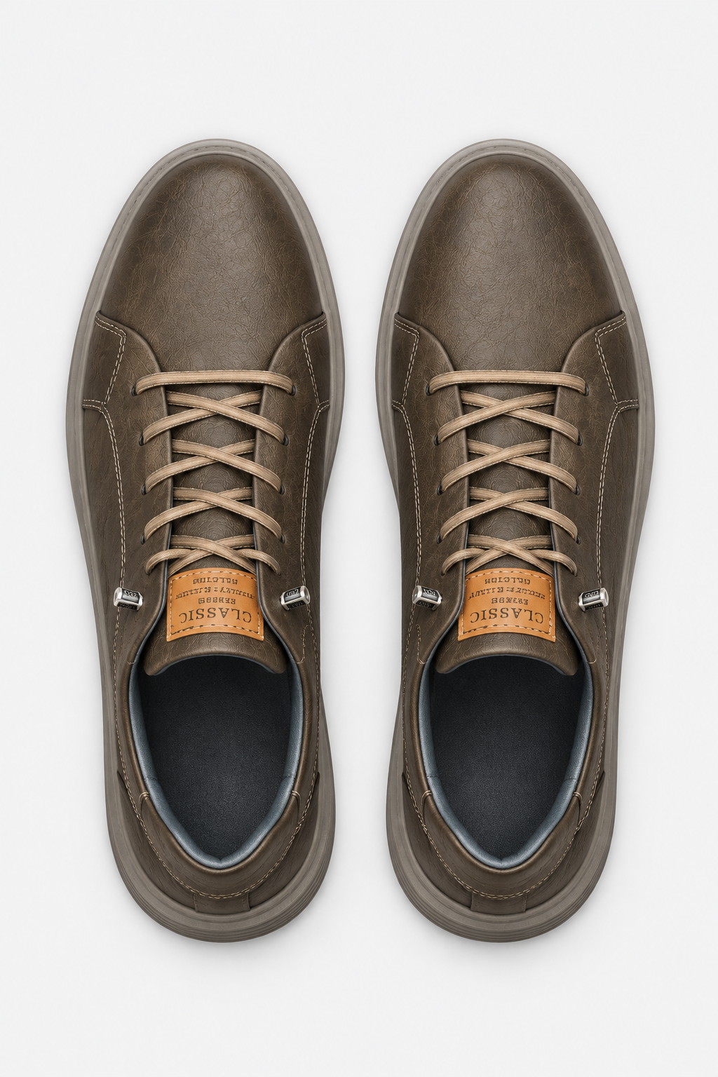 Eluneth | Baskets Homme Décontractées en Cuir