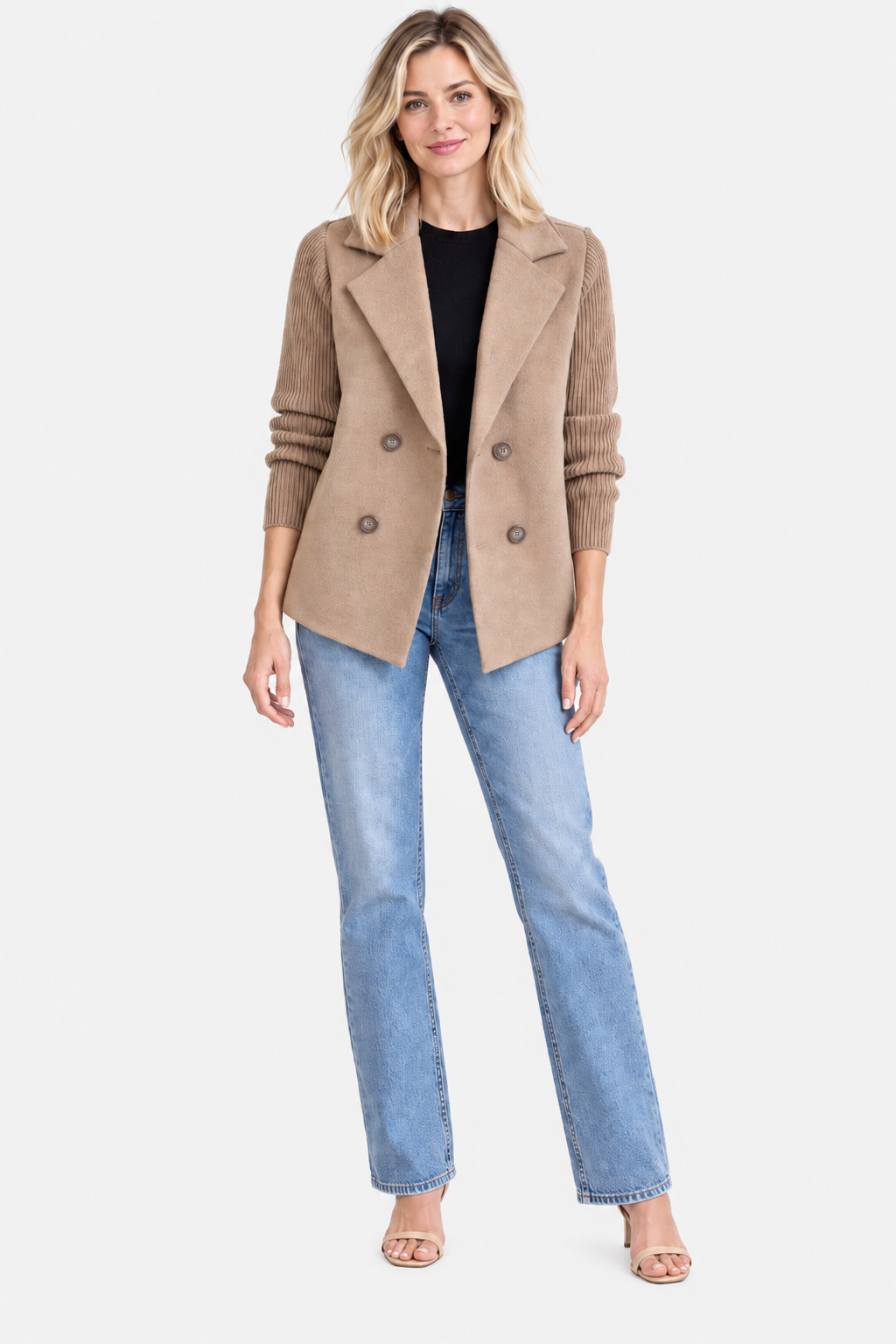 Eluneth | Blazer Décontracté Femme en Maille