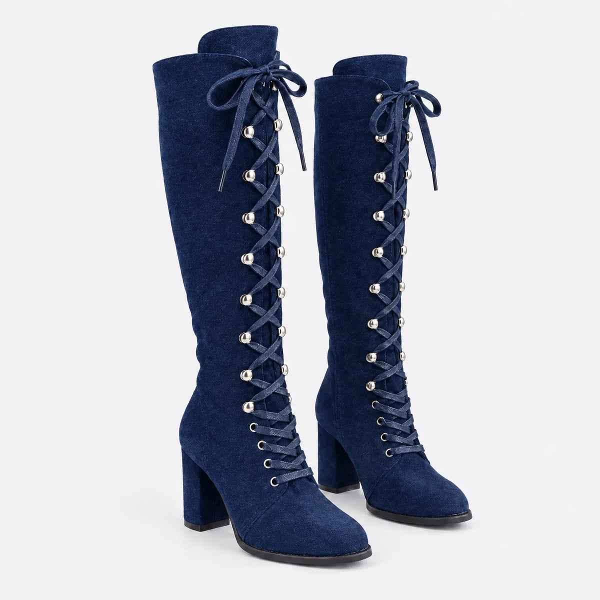 Eluneth  | Bottes Hautes À Talons Épais