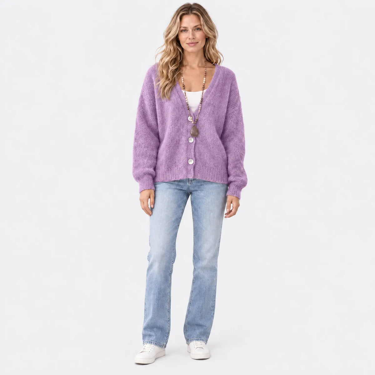 Eluneth  | Cardigan Femme À Col V