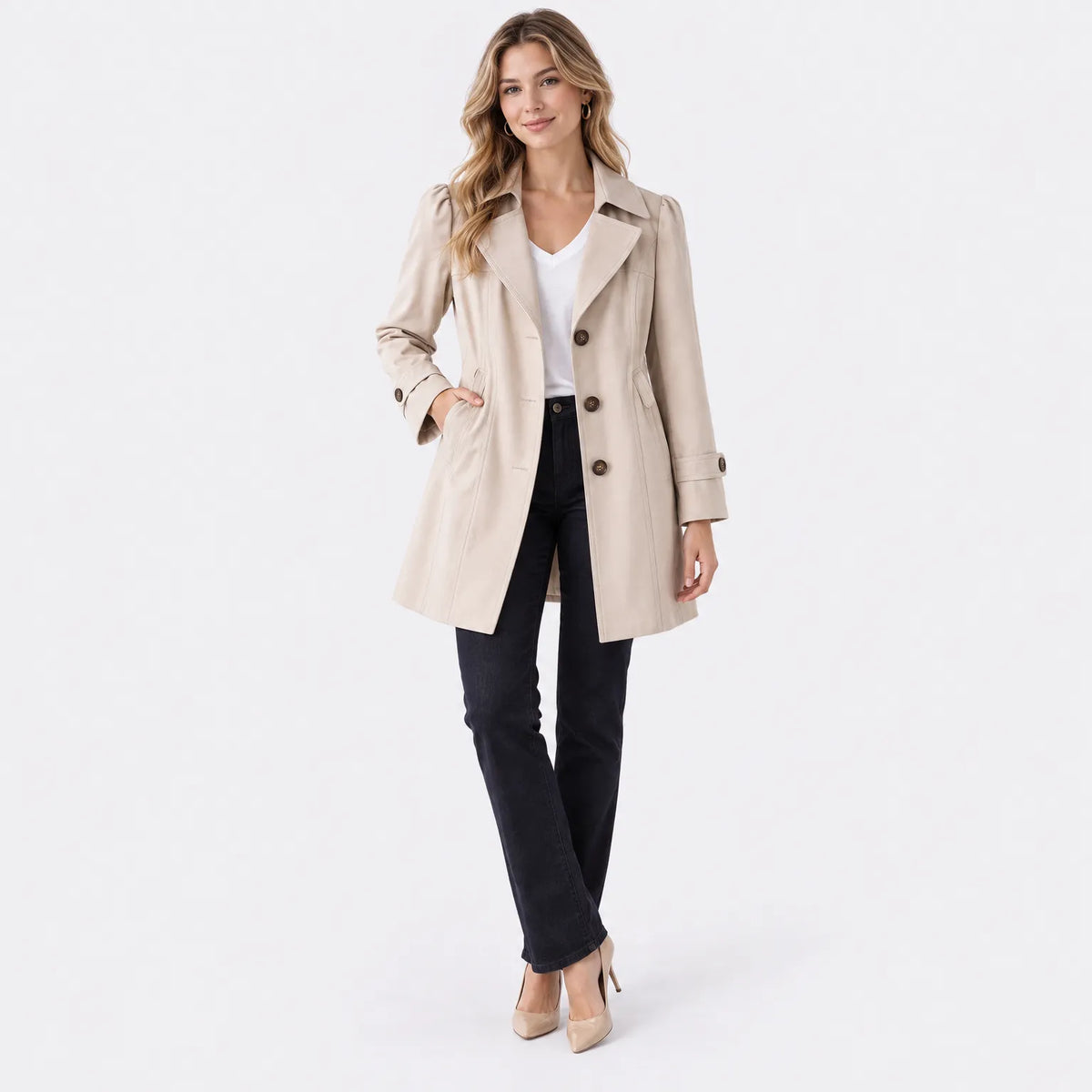 Eluneth  | Long Trench Coat for Women