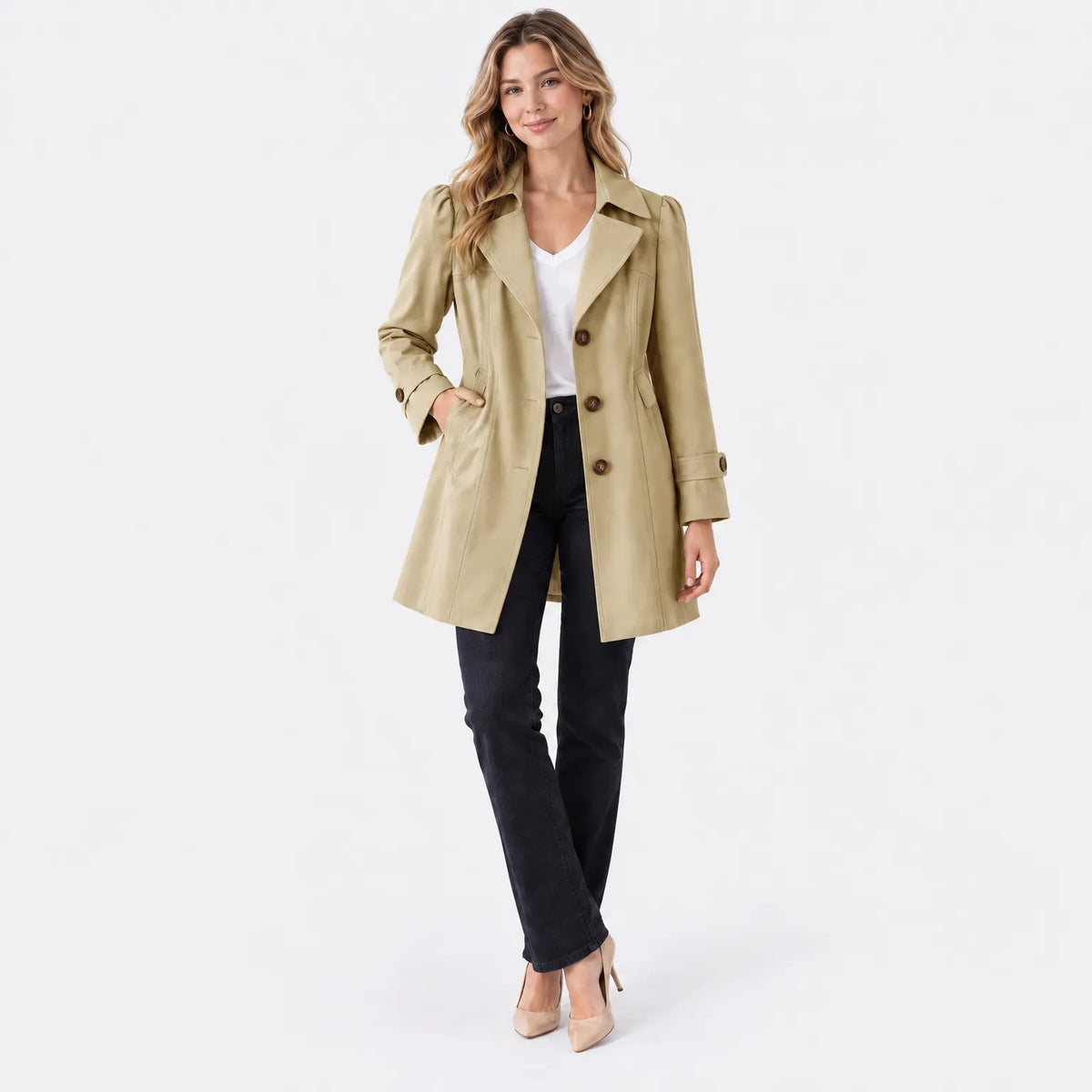 Eluneth  | Long Trench Coat for Women